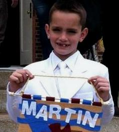 Martin Richard the eight year old victim of the bomb blasts that rocked the Boston Marathon. RIP.