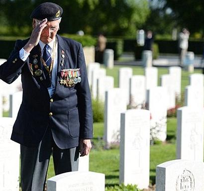 Survivors honour fallen comrades in the battle to free Europe and the world from Nazi tyranny.