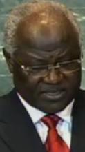President Ernest Bai Koroma addressing the 66th session of the UN General Assembly