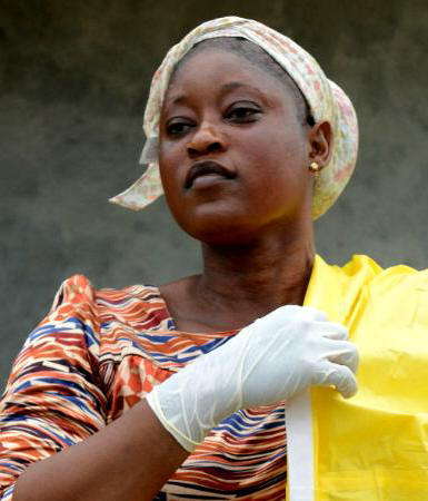 Please spare a thought for people on the frontline in the fight against the Ebola Virus Disease. Fatmata Sowa has been identified by the ICRC as one of many who deserve our praise. We wish her and others luck and well being in their rather risky job.