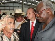 President Koroma shown the works at the fruit factory