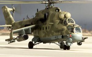 Mi-24 helicopter gunship.