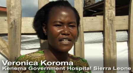 Nurse Veronica Koroma - still at the front in the battle against the Ebola scourge. She survived the deadly Lassa fever infection.