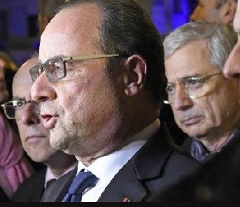 A very shaken President Hollande of France. He has declared war against the attackers.