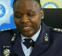 The South African Police Chief Riah Phigeya announcing the suspension of all policemen involved in arrest of taxi driver