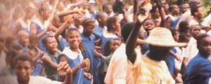 Celebrating children after the overthrow of SIM Turay's government