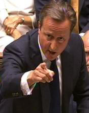 UK Prime Minister David Cameron making his case for war in Syria today.